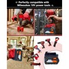 This adapter allows Ridgid AEG 18V lithium batteries to be