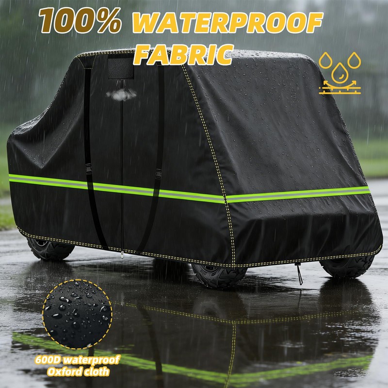4-6 Seater Heavy Duty UTV Cover with Zipper - 600D