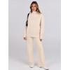 ANRABESS Womens 2 Piece Outfits Turtleneck Matching Lounge Set Sweater
