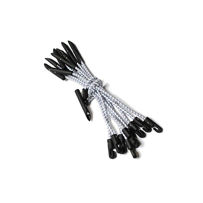 10 Elastic Shock Cord Bungee Toggle Tie Down Fixings -