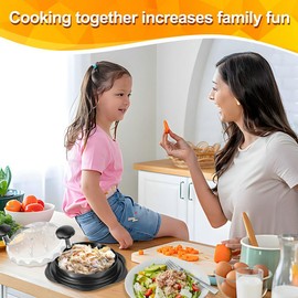 Chicken Shredder, PEOUWNES Large Chicken Breast Shredder Tool Twist with Brush&Fork, Visible Meat Shredder Machine, Ergonomic Handle, Anti-Slip Strip, Suitable for Chicken Beef Pork(Black)