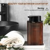 KASUNTING Amber Glass Foaming Soap Dispenser, Ribbed Foam Hand Soap