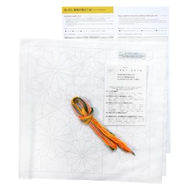 Olympus SK-493 Sashimiko, Flower Towel Kit, Four Seasons Flower Dish Towel, Chrysanthemum Cage