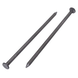 (Pack of 40) Carbon Steel 4.0 x 100 mm Construction Nails Flat Round Head Multi-Purpose Common Wire Nails Woodworking (40, 4.0 x 100 mm)
