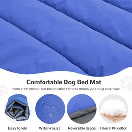 Heeyoo Outdoor Dog Bed, Waterproof Camping Dog Bed Mat, Machine Washable and Portable Travel Pet Pad Mat, Foldable Pet Beds for Small, Medium, and Large Dogs