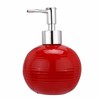 EatingBiting Red Easy-to-Clean Ceramic Hand Soap Dispenser Bathroom Countertop Decorative