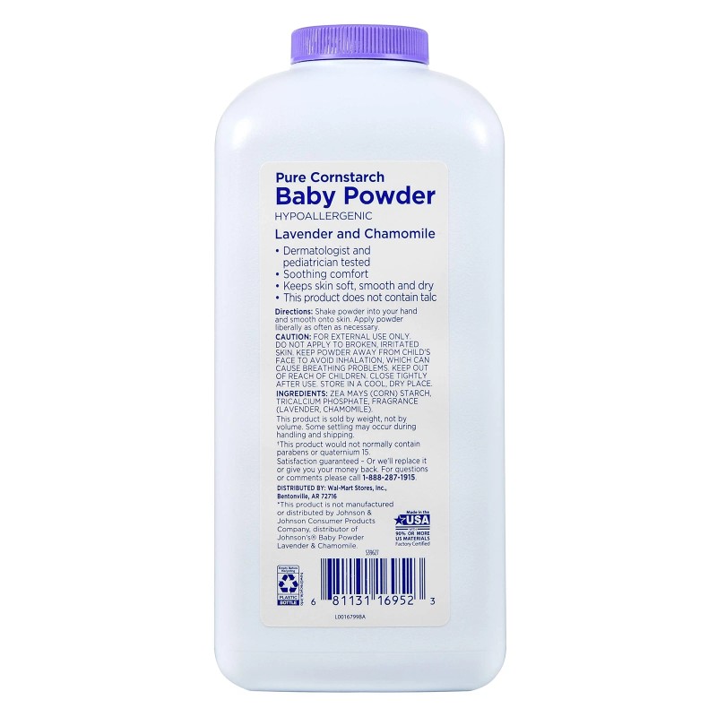 Equate Baby Lavender Chamomile Hypoallergenic Cornstarch Baby Powder 6 Ounce