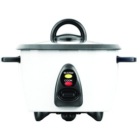 Uniware Electric Rice Cooker with Non-Stick Aluminum Pot, Tempered Glass Lid, Rice Paddle and Measuring Cup (10 Cup)