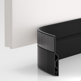 Door Draft Stopper,Door Sweep for Bottom of Door,Weather Stripping Door Seal,Under Door Gap Filler,Under Door Draft Stopper,Door Sweeps for Exterior Doors Draft Blocker Soundproof (78",Black)