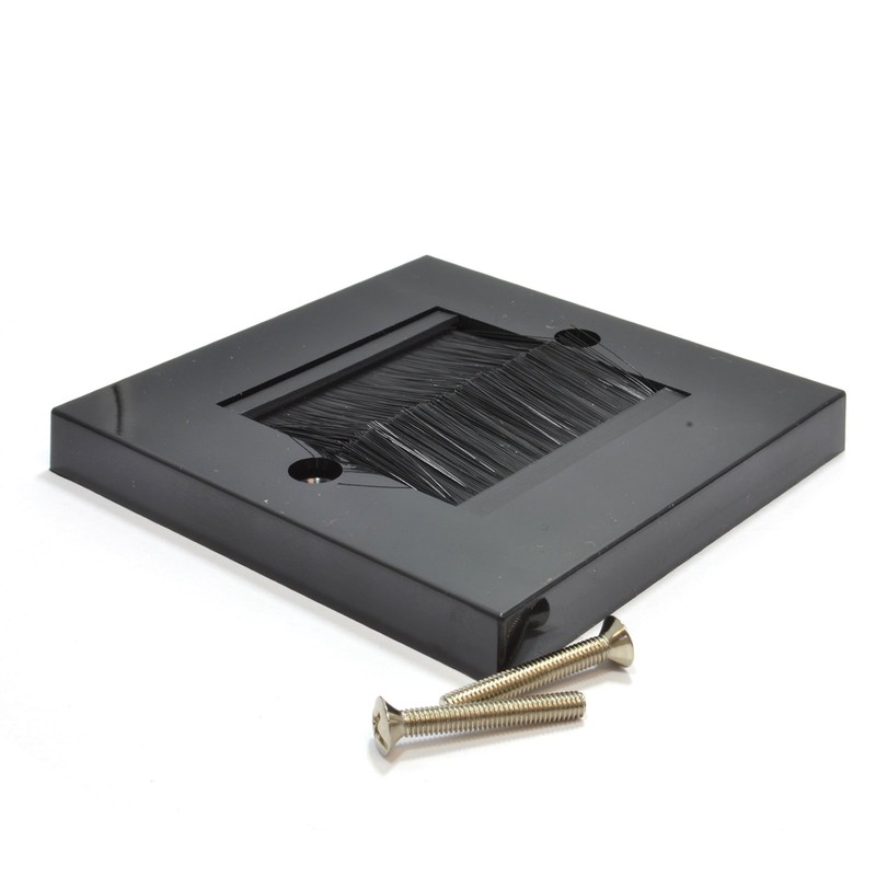 kenable Cable Entry/Exit BRUSH Faceplate for Wall Outlet UK Single