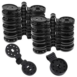 Wopanxye 20pcs Shade Cloth Clips, Black Round Plastic Sun Shade Clip, Detachable Durable Heavy Duty Lock Grip for Sun Shade Net, Gardening Shade Cloth, Anti Bird Netting Windproof Awning Clamp Hooks