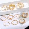 Gold Rings for Women Stackable Rings Set Boho Heart Butterfly