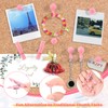GOOLADA 275pcs Pink Push Pins,5 Style Thumb Tacks, Decorative Push