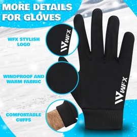 WFX Winter Sports Gloves for Kids, Warm Fleece Lined Cold Weather Cycling Gloves for Boys & Girls, Touchscreen, Anti-Slip Thermal Gloves for Running, Hiking, Outdoor Sports & Walking (XL, 10-11 Years)