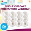 SOL 24pk Individual Cupcake Boxes – 9x9x9cm Boxes with Window