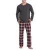 Vlazom Men's Pajamas Set Long Sleeves Soft Pj Top and