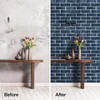 HeloHo 17.7" X 394" Blue Brick Wallpaper Peel and Stick