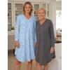 Marvmys 2 Pack Long Sleeve Nightgowns for Women Cotton Night