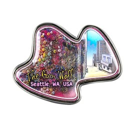 Collectible Novelty Pin for Backpack, Scarf - Made From Jeweler Class Metal - Spartan and the Green Egg Explorer Pin Series: The Gum Wall, Seattle - USA (170)