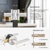 Probrico Modern Stain Nickel Keyless Passage Door Levers Interior Locks for