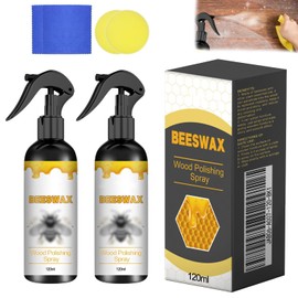 VOYOCUGE 2PCS Natural Beeswax Care Spray & Restorer, Natural Beeswax Spray For Wood, For Living Room, Kitchen, Furnishings and Wooden Floors
