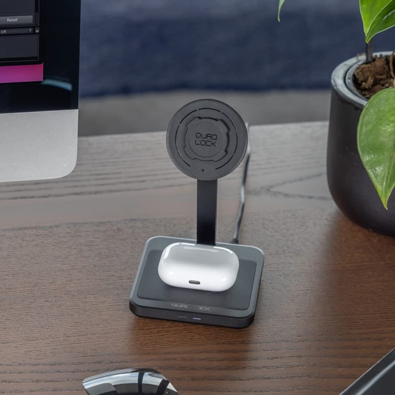 Quad Lock MAG Dual Desktop Wireless Charger with 18W Charger