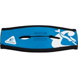 Cressi Pony Tail Neo Mask Strap Cover_Blue/White - Neoprene Mask Cover for Diving and Snorkelling Masks, Blue/White, One Size, Unisex