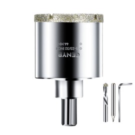 1-23/32inch | 44mm Diamond Hole Saw with Center Drill bit and Diamond-Coated Center Drill bit for Ceramic Glass Marble Fiberglass Granite and Porcelain Tiles by CENYB