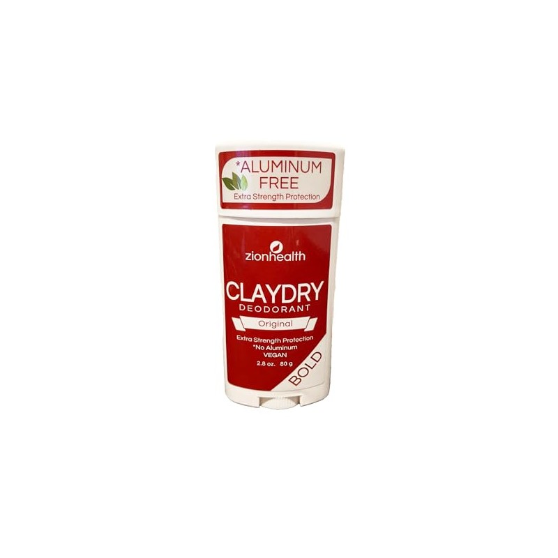 Zion Health Zionhealth Clay Deodorant Original Extra Strength Protection, Bold,