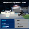 SZPOWER 6000LM Solar Lights Outdoor, 6 Heads Solar Flood Lights