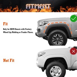 Xotic Tech 4PCS Front & Rear Mud Flap Splash Guards Fender Flare Mudguard Dirt Slush Trap Protector w/Hardware Accessories Full Set Compatible with Toyota Tacoma 2016-2023 (Not Fit SR Models)