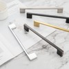 KOOFIZO Wide Foot Cabinet Bar Pull - Brushed Nickel Modern