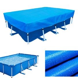 14 x 7 ft Rectangle Swimming Pool Cover 177 X 87inch Rectangular Frame Pool Cover for Above Ground Pool 14 x 8 Dust Proof Rain Proof Garden Outdoor