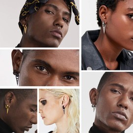 Mens Earrings Stainless Steel Jewelry Aretes Ear Rings e Boy Grunge Egirl Eboy Dangling Dangle Earrings For Men Punk