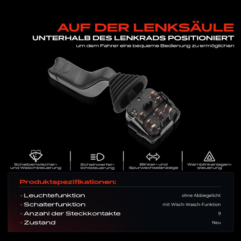 Frankberg Combination Switch Front Steering Column Switch Compatible with Agila
