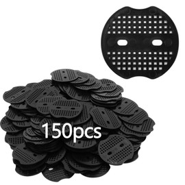 YIXNSW Pack of 150 Buffer Discs for Ground Anchors Washer Ground Anchors Buffer Discs Plastic Peg Protective Cap for Pegs to Protect Tent Tarpaulin Black