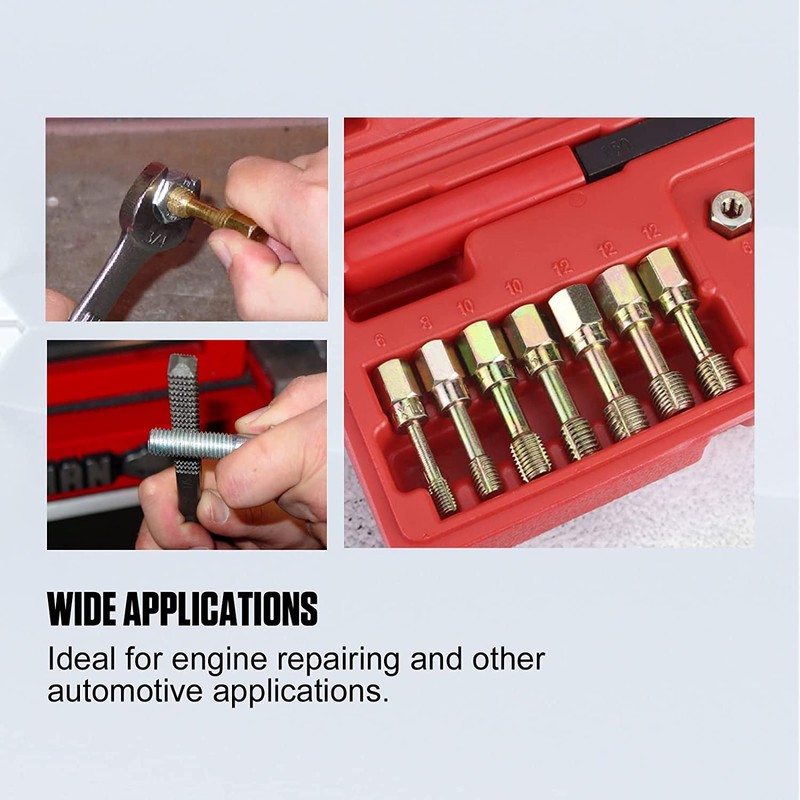 Angchun 15PCS Metric Thread Chaser Set, Thread Repair kit with