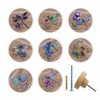 JamJam Set of 8 1.8" Wooden Dragonfly Knobs Farmhouse Unique