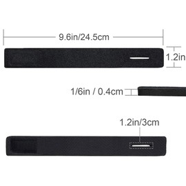 10Pcs Fishing Rod Straps Magic Tapes, Black Stretchy Fishing Pole Belts, Fishing Tackle Ties Cable Fishing Rod Holders Fit for Casting Rods, Spinning Rods and Fly Rods