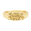 14k Gold Plated Rough Textured Cookie Smashing Nugget Ring For