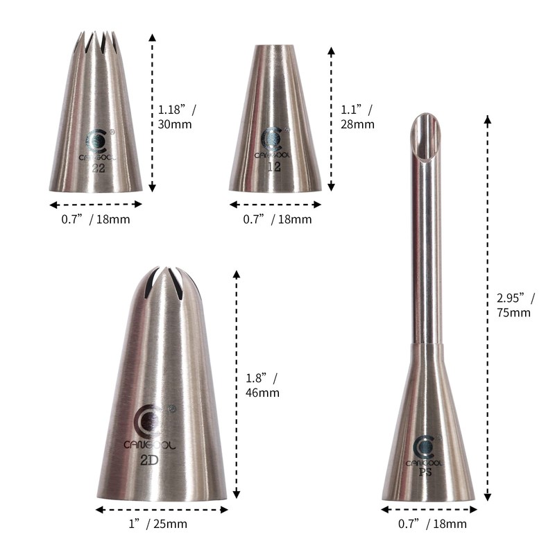 Cangool Piping bag with nozzles, piping nozzles set, baking accessories