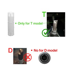 1neiSmartech T Shape Plastic Gear Stick Knob Adapter Compatible with Suzuki Swift Nissan Qashqai Renault Laguna 63.7mm x 16.7mm