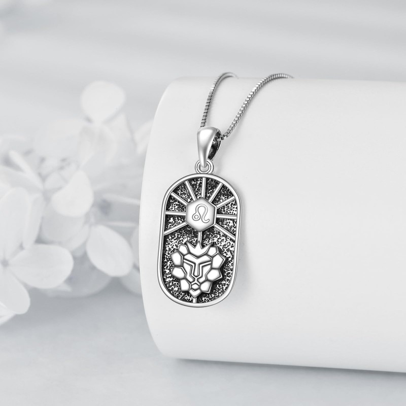 Leo Necklace for Women 925 Sterling Silver Zodiac Sign Constellation