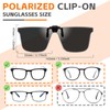 Epavouos Polarised Clip-On Sunglasses UV400 Anti-Glare Lenses Laser Edge Sporty