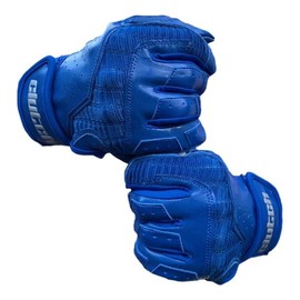 Clutch Sports Apparel Pro Series Leather Softball and Baseball Batting Gloves, Padded Stylish Design, Comfortable Grip Finger Fit, Adults and Youth (Royal Blue, Small)