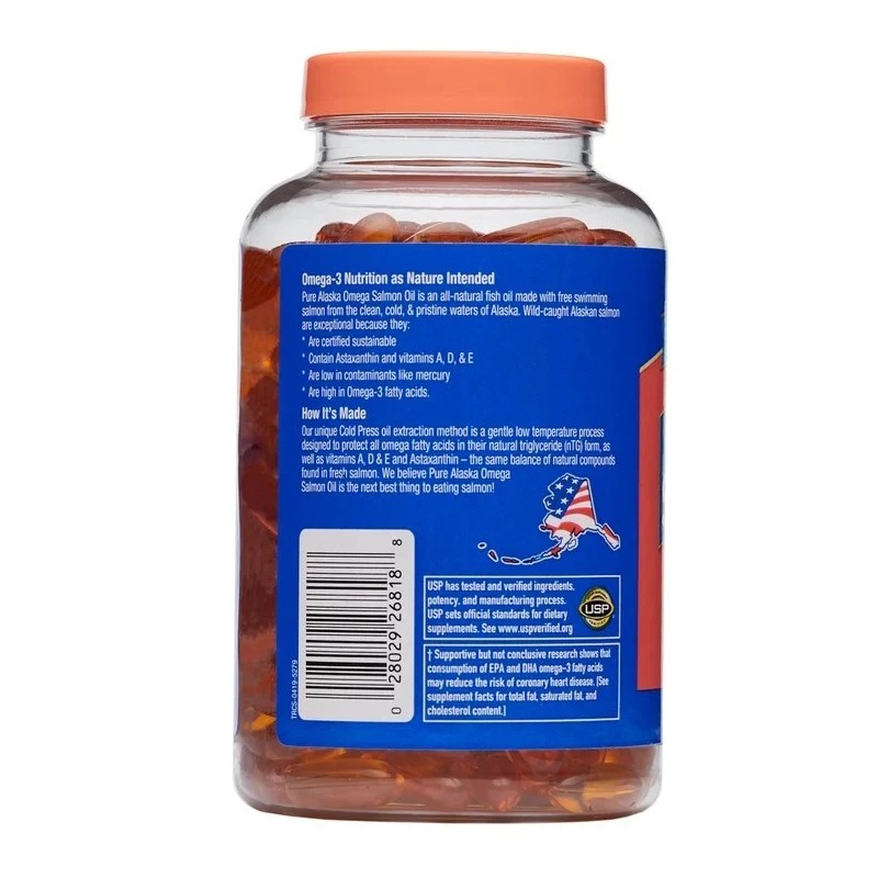 Pure Alaska Omega-3 Wild Alaskan Salmon Oil 1000mg, 210 Softgels