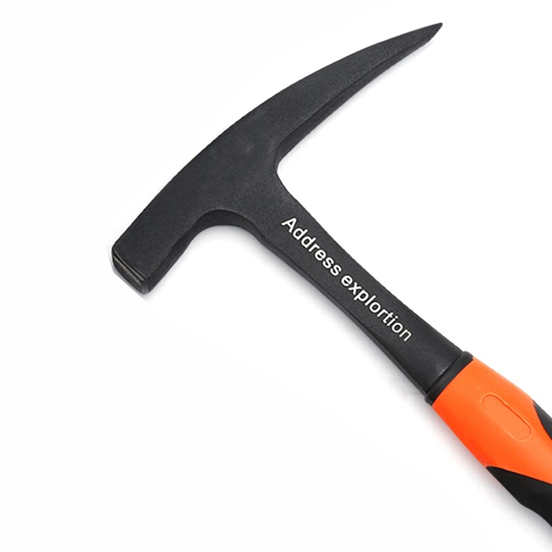 BOROCO Pointed Hammer, Geological Exploration Hammer with Sharpener, Masonry Hammer,