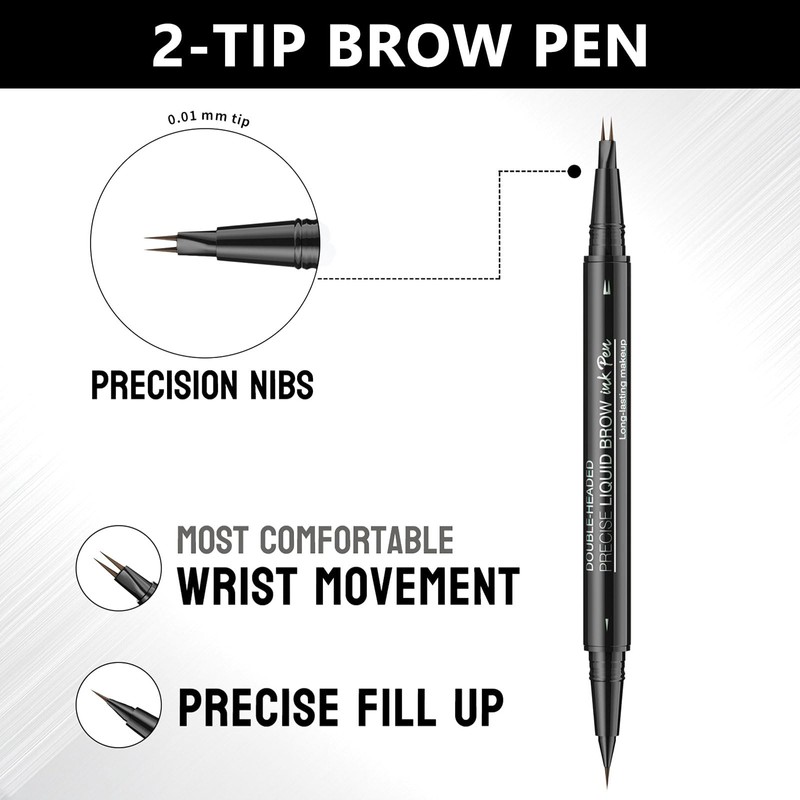 Waterproof Microblading Eyebrow Pen - 2 in 1 Double Ended