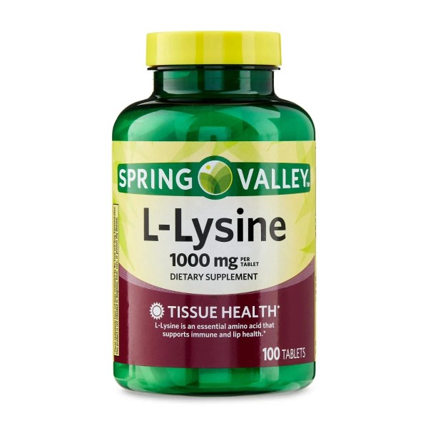 Spring Valley L-lysine Tablets 1000 mg 100 Tablets Fresh Stock