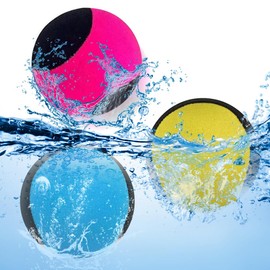 BNGXR Water Polo, Pack of 3 Jumping Water Balls, Bouncing Ball, Water Balls, Jumping Ball for Pool, Swimming Pool, Beach, Sea, Teenagers, Adults (Pink Blue Green)